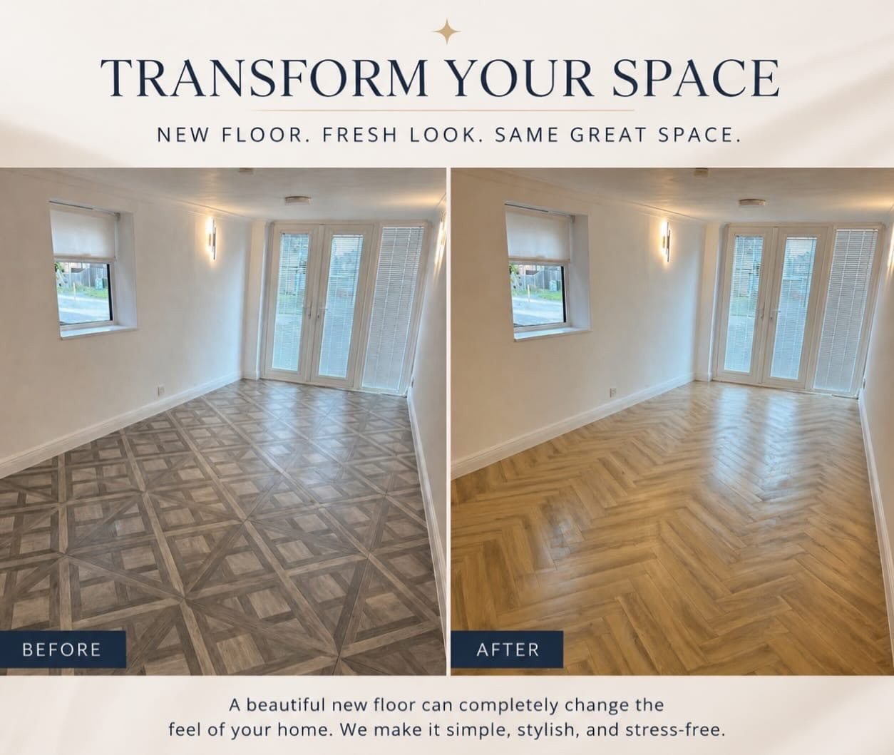 Room flooring transformation